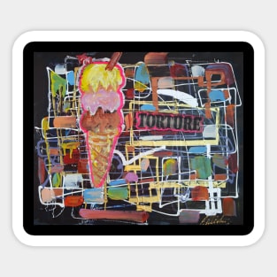 Pop-art Abstract Icecream Tourture 198 Sticker